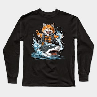 Shark Exploration Companion Cat Long Sleeve T-Shirt